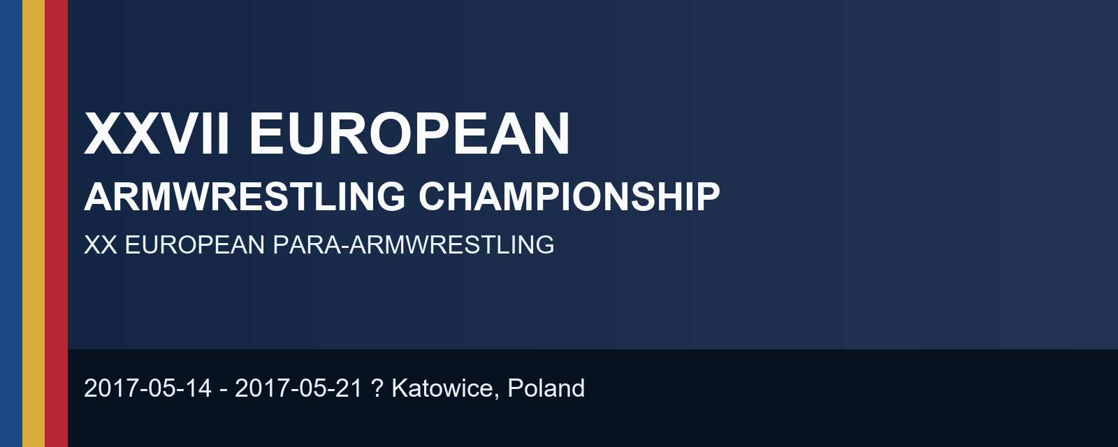 European Armwrestling and Para-Armwrestling Championship 2017