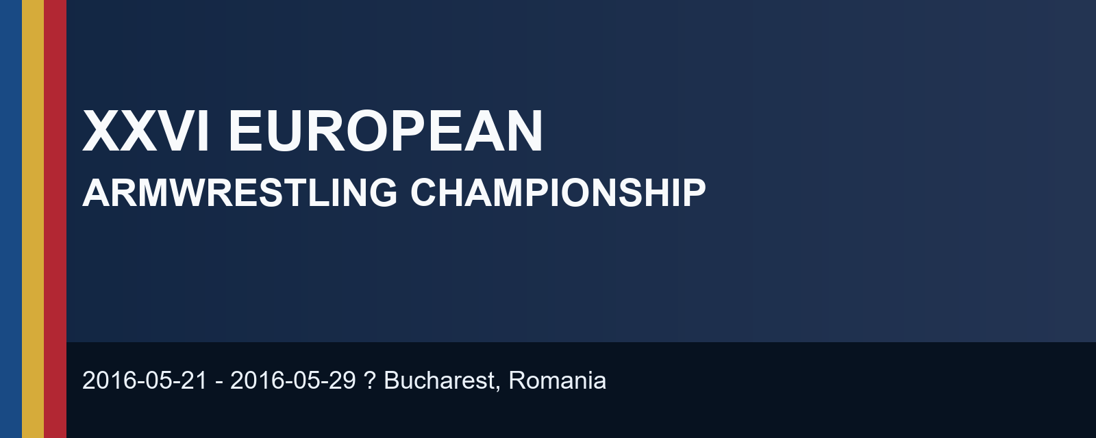 European Armwrestling Championship 2016