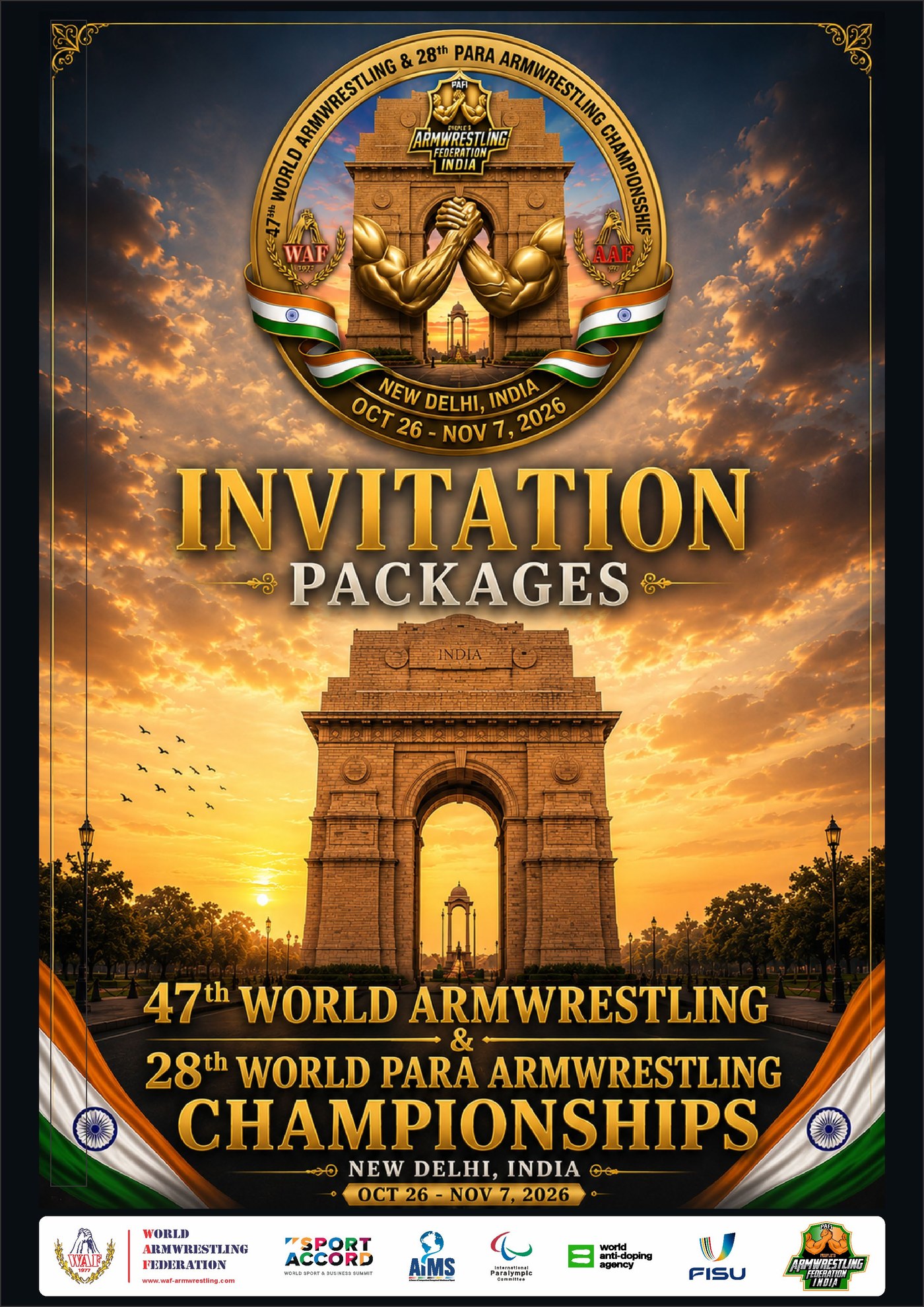 WAF releases the invitation package for the 2026 World Championships in India